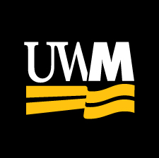 The UWM logo in black and gold